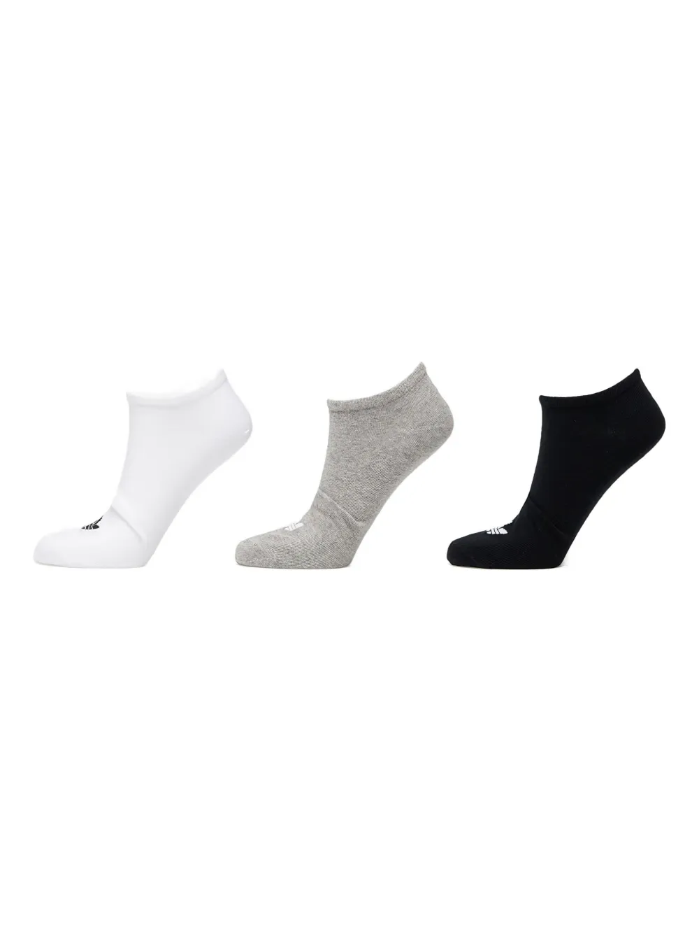 Adidas Originals Trefoil Liner Socks (pack Of Tree) In Gray