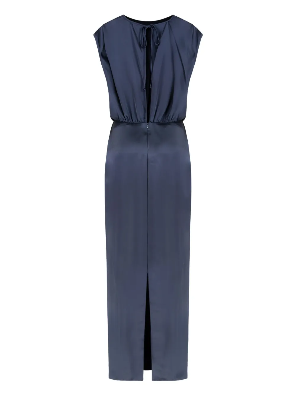Les Filles d'Eva rear-slit satin dress - Blauw