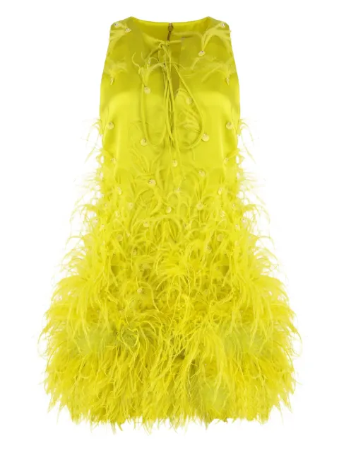 Les Filles d'Eva sequin-embellished feather mini dress