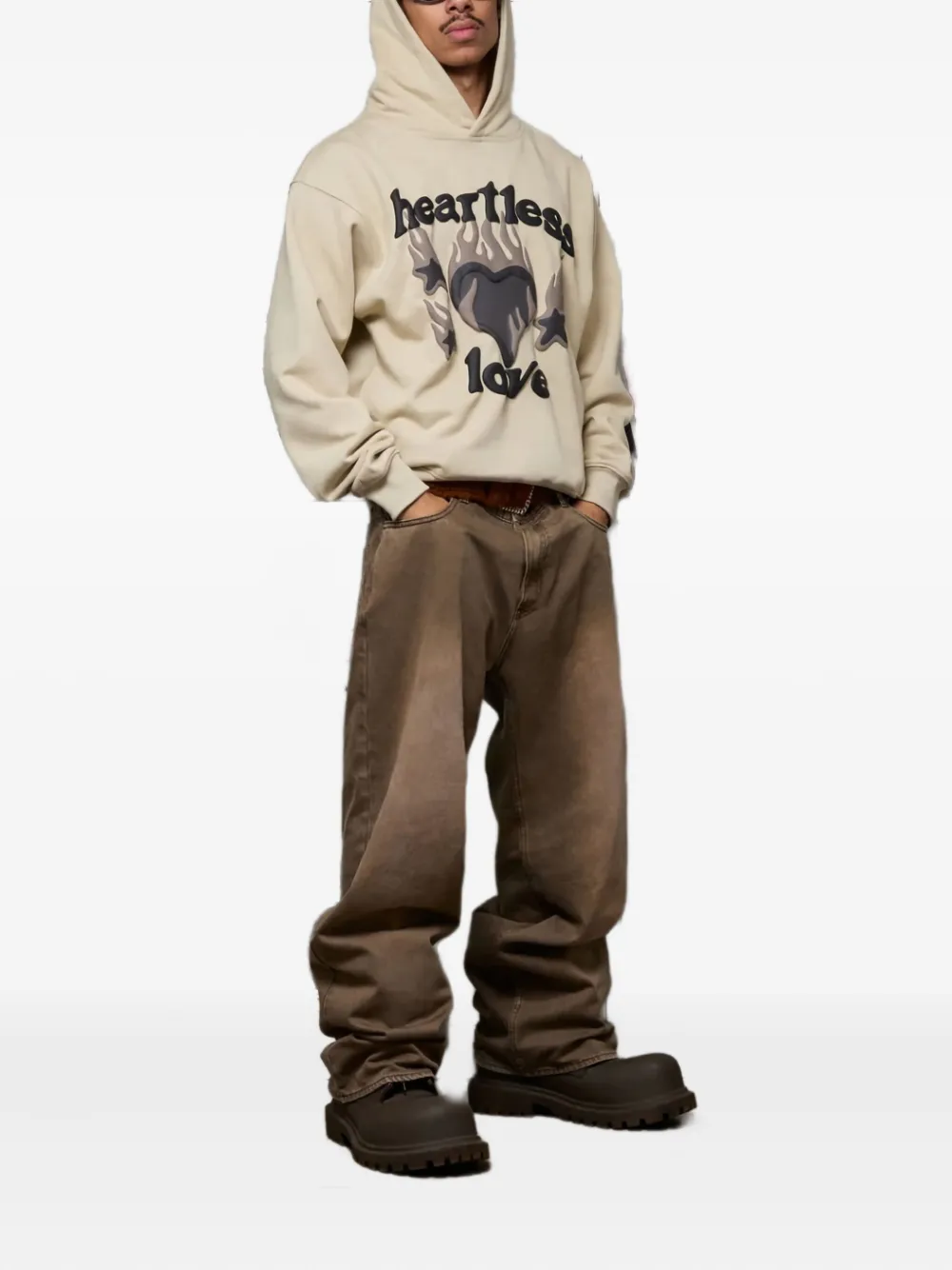 Broken Planet Heartless Love Hoodie In Neutral