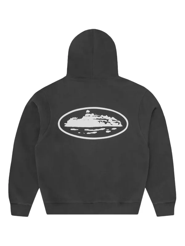 CORTEIZ Island puff-print zip-up Hoodie | Black | FARFETCH