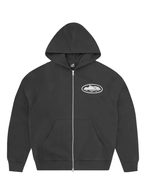 CORTEIZ Island puff-print zip-up hoodie