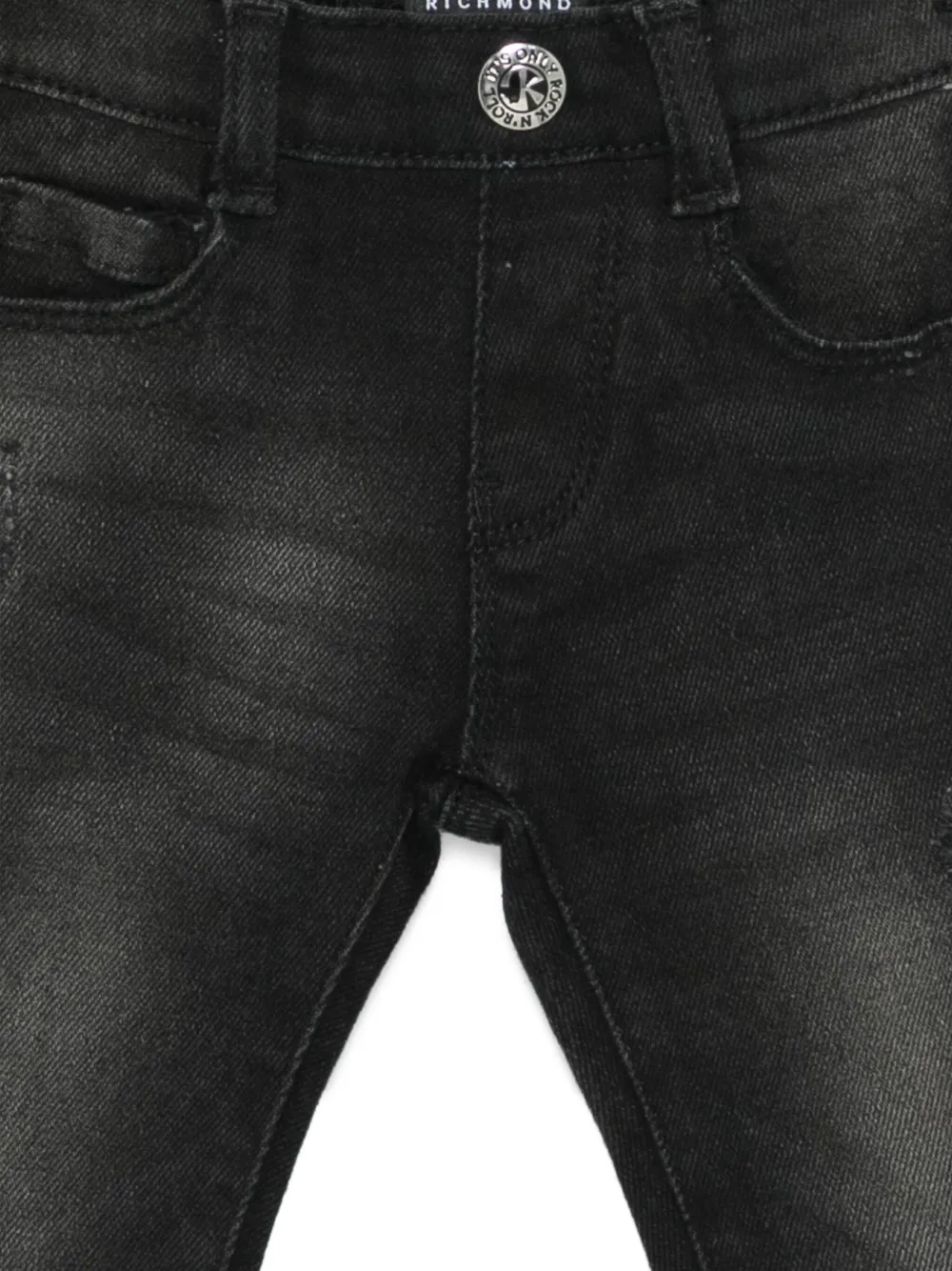 John Richmond Junior Gerafelde jeans Zwart