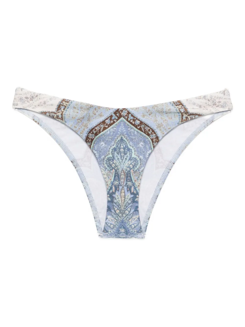 Zimmermann Wanderlust Scoop Lycra Bikini Bottom In Blue