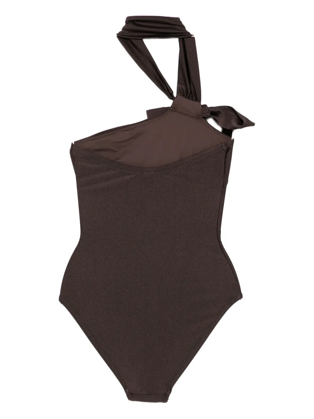 Zimmermann Awaken One-shoulder Swimsuit In Brown