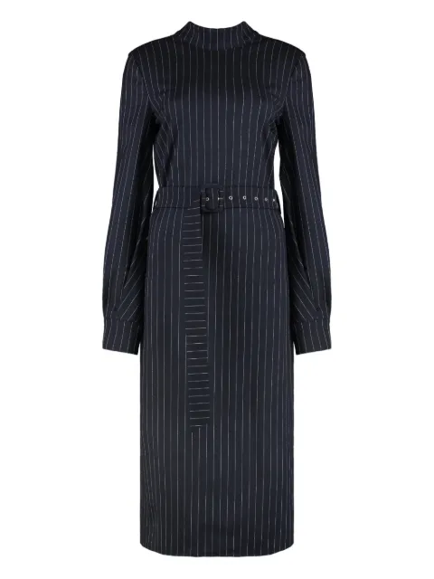 Les Filles d'Eva pinstripe belted midi dress 