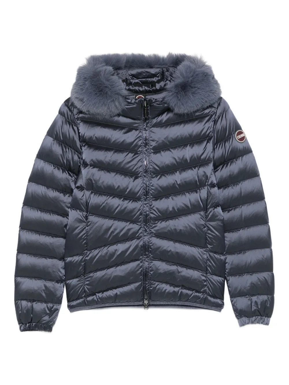 Colmar Fur Hooded Jacket In Blue