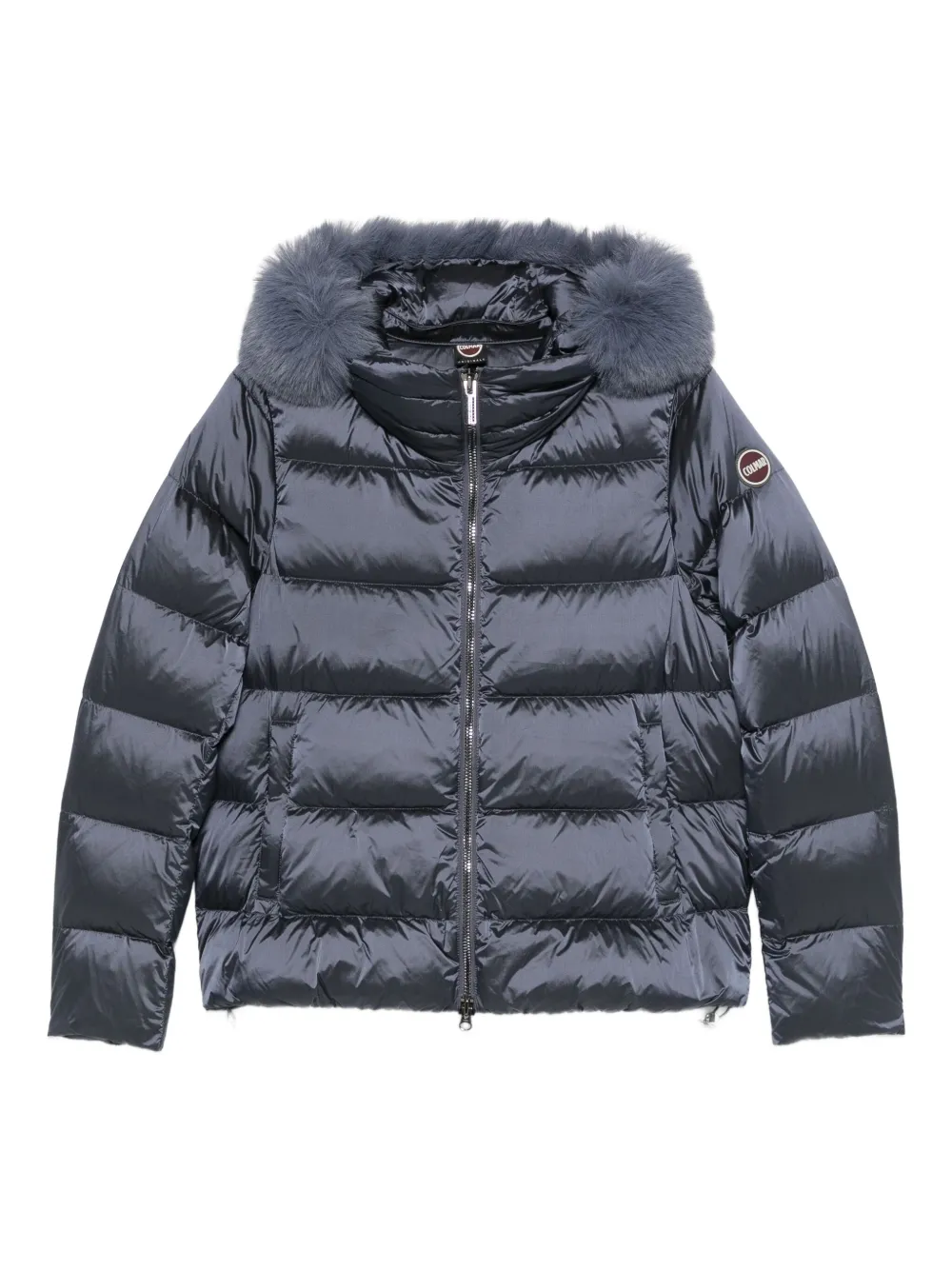 Colmar Fur Hooded Jacket In Blue
