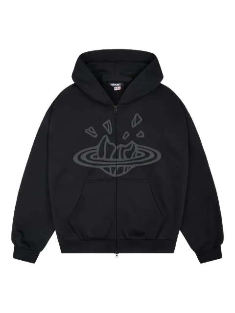 BROKEN PLANET zip-up graphic hoodie