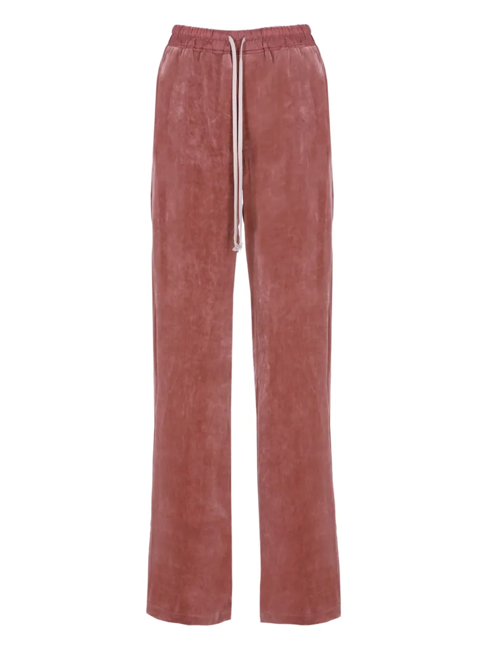 Rick Owens Straight Trousers Featuring Elastic Waistband In Pink