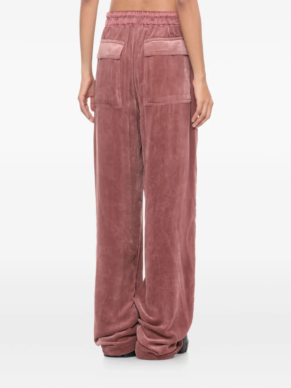 Rick Owens Straight Trousers Featuring Elastic Waistband In Pink