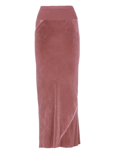 Rick Owens velvet-finish skirt