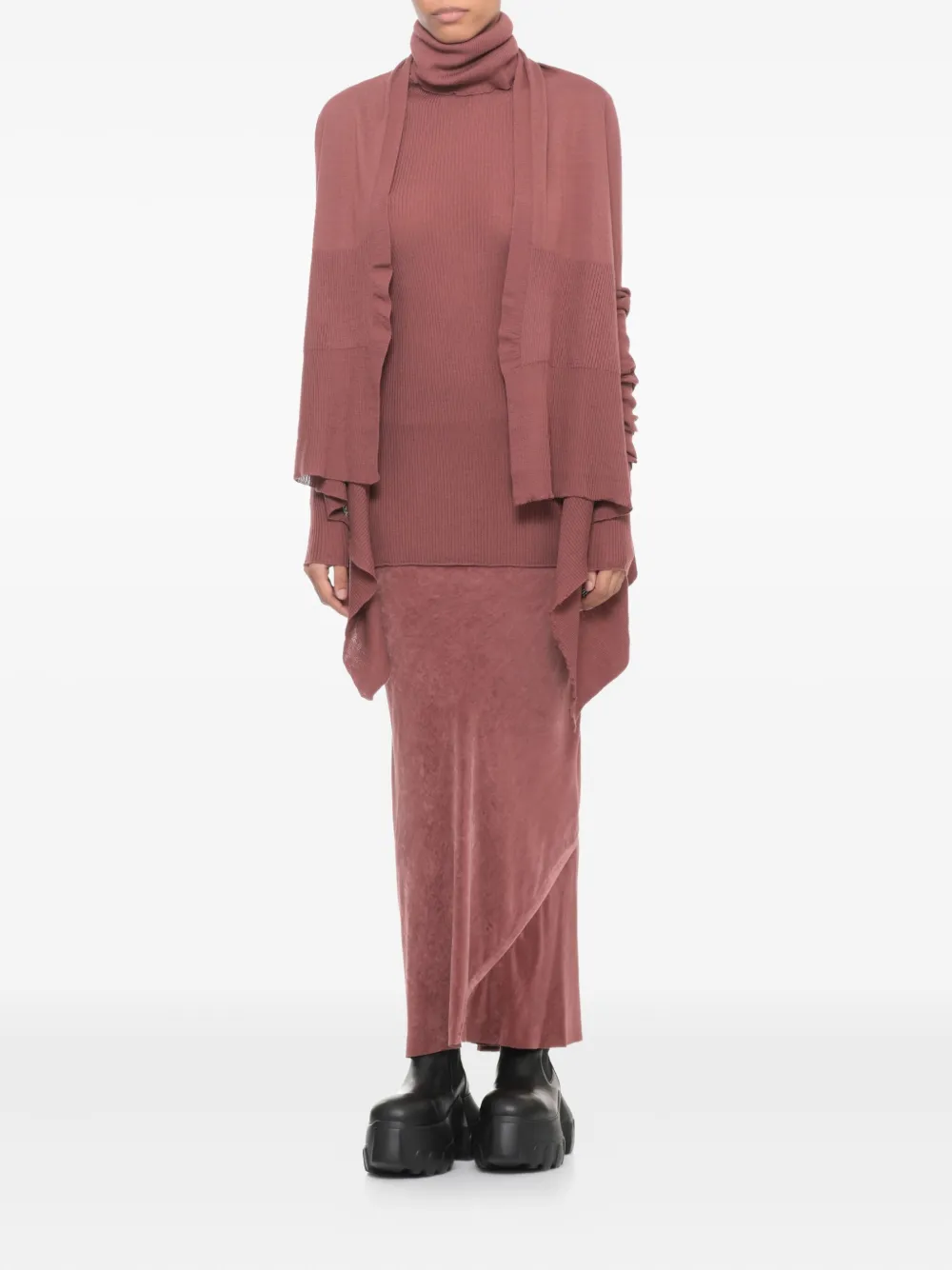 Rick Owens velvet skirt - Roze