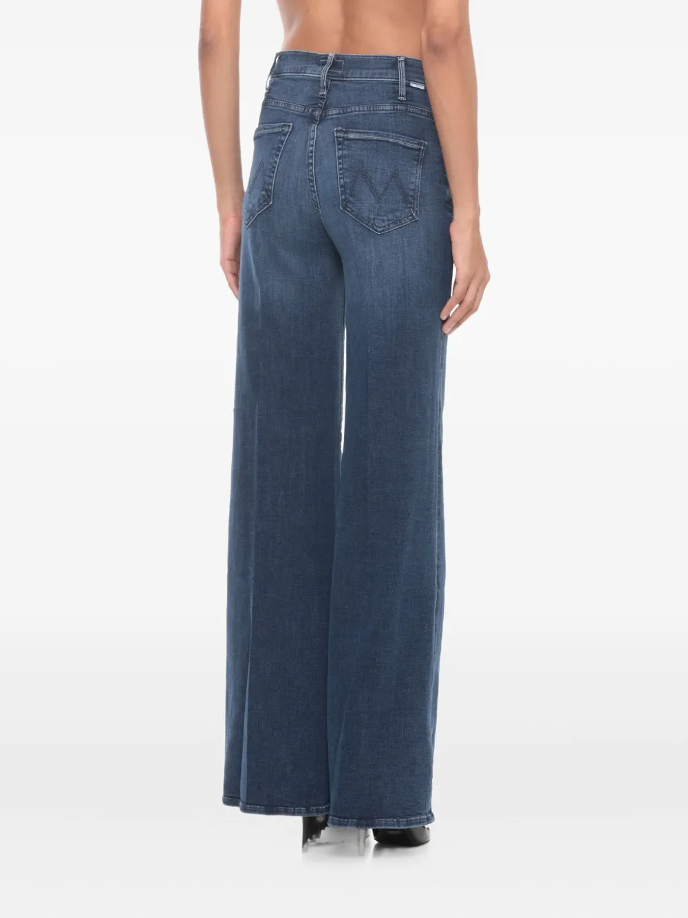 Mother The Hustler Roller Sneak Jeans In Blue