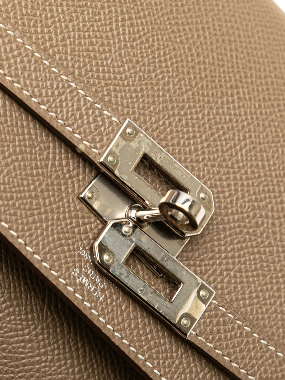 Pre-owned Hermes 2019 Epsom Kelly Longue Wallet Long Wallets In Brown