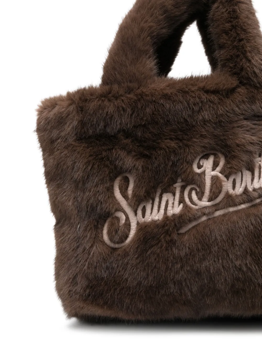 MC2 Saint Barth Vanity Soft Fur mini-tas Bruin