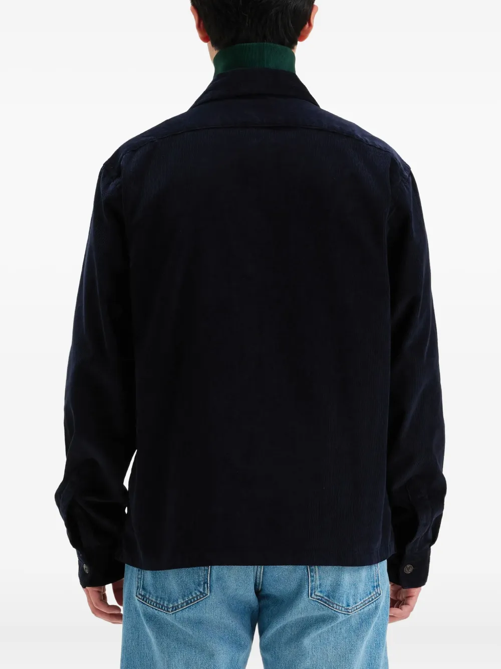 Bellerose Button-fastening Corduroy Shirt In Blue