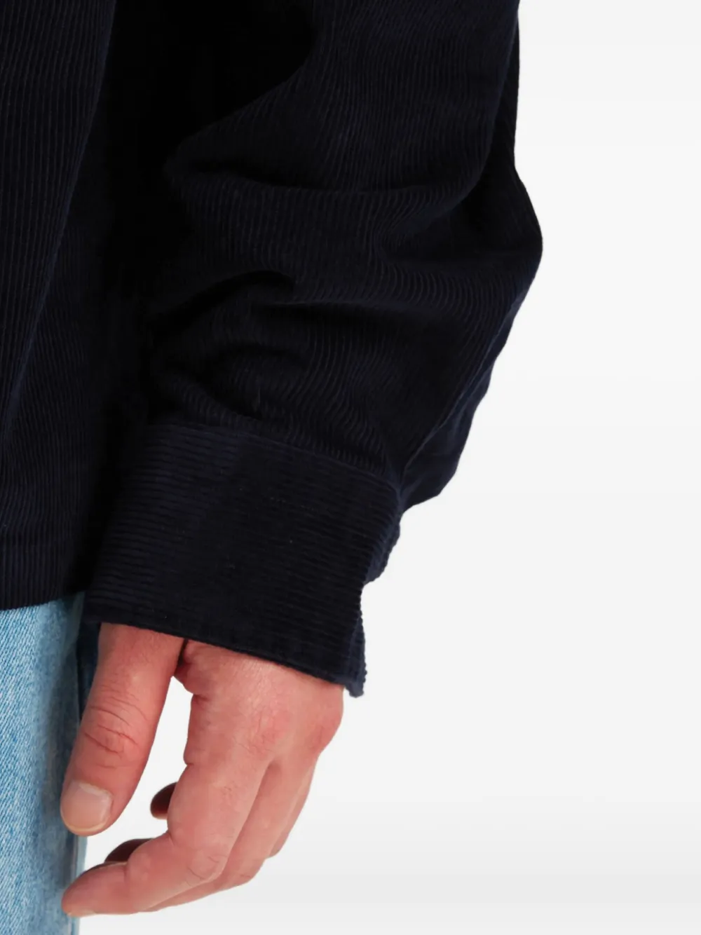 Bellerose Button-fastening Corduroy Shirt In Blue