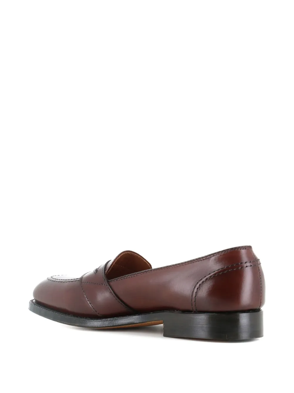 Alden Leren loafers Bruin