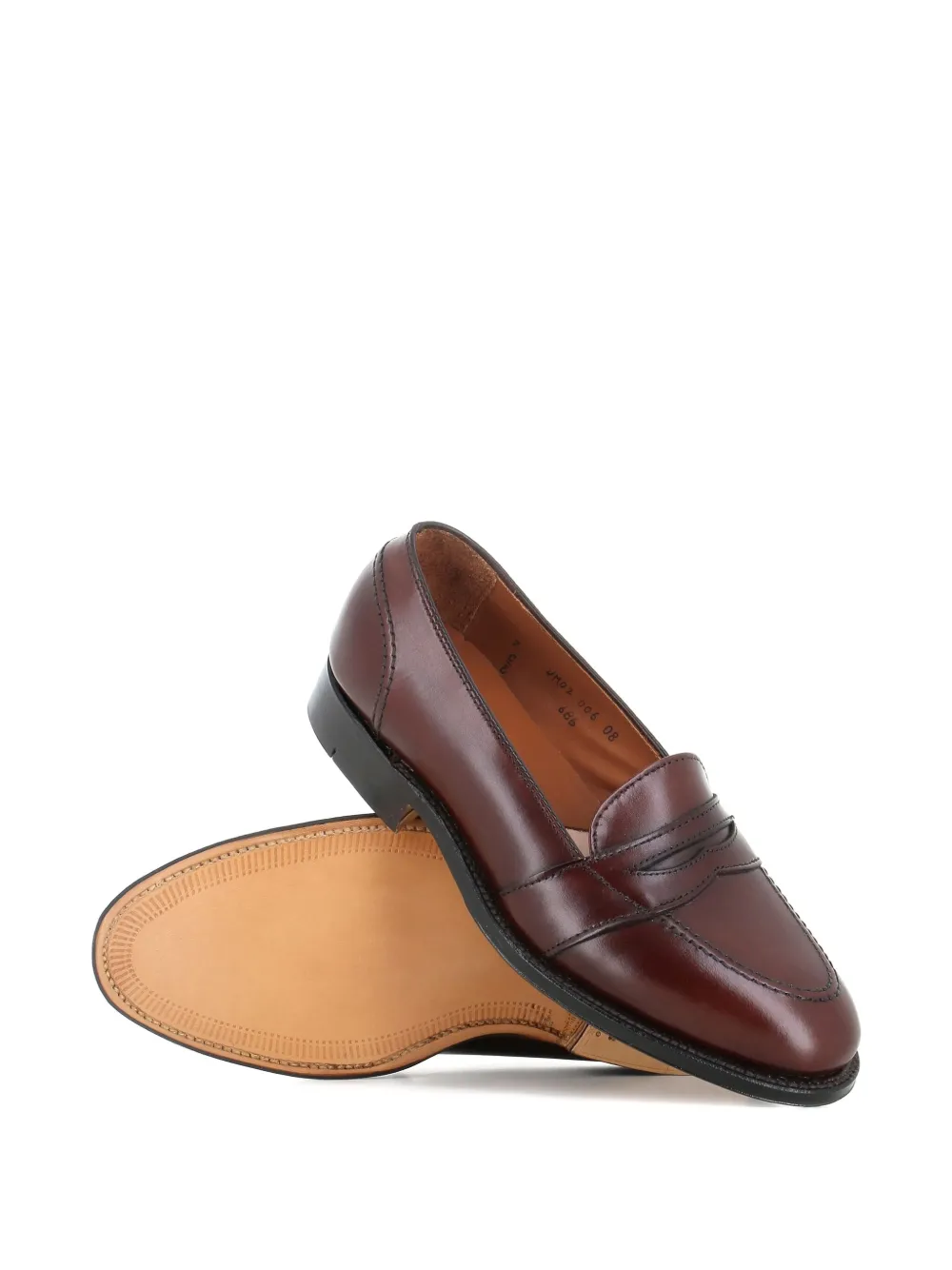 Alden Leren loafers Bruin