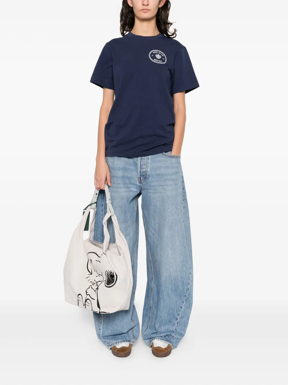 Sporty & Rich Kennedy T-shirt met grafisch detail Blauw