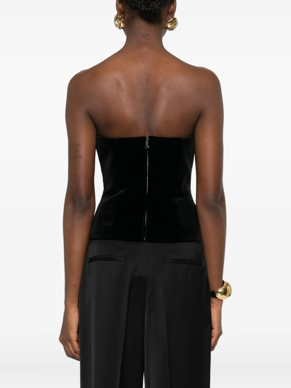Roland Mouret Geribbelde tanktop Zwart