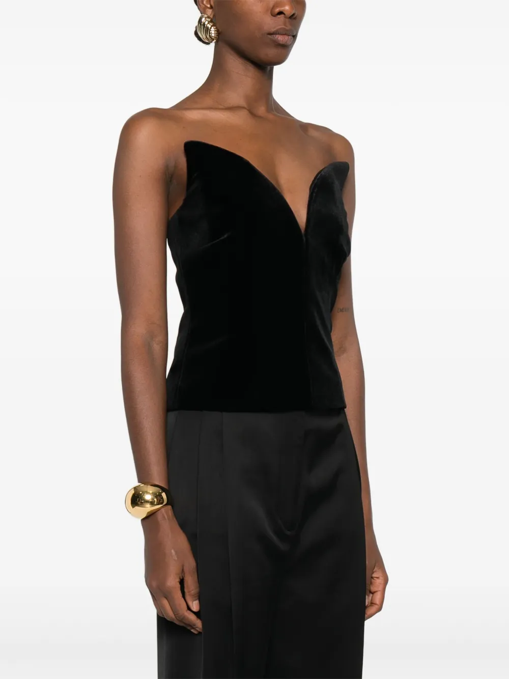 Roland Mouret Geribbelde tanktop Zwart