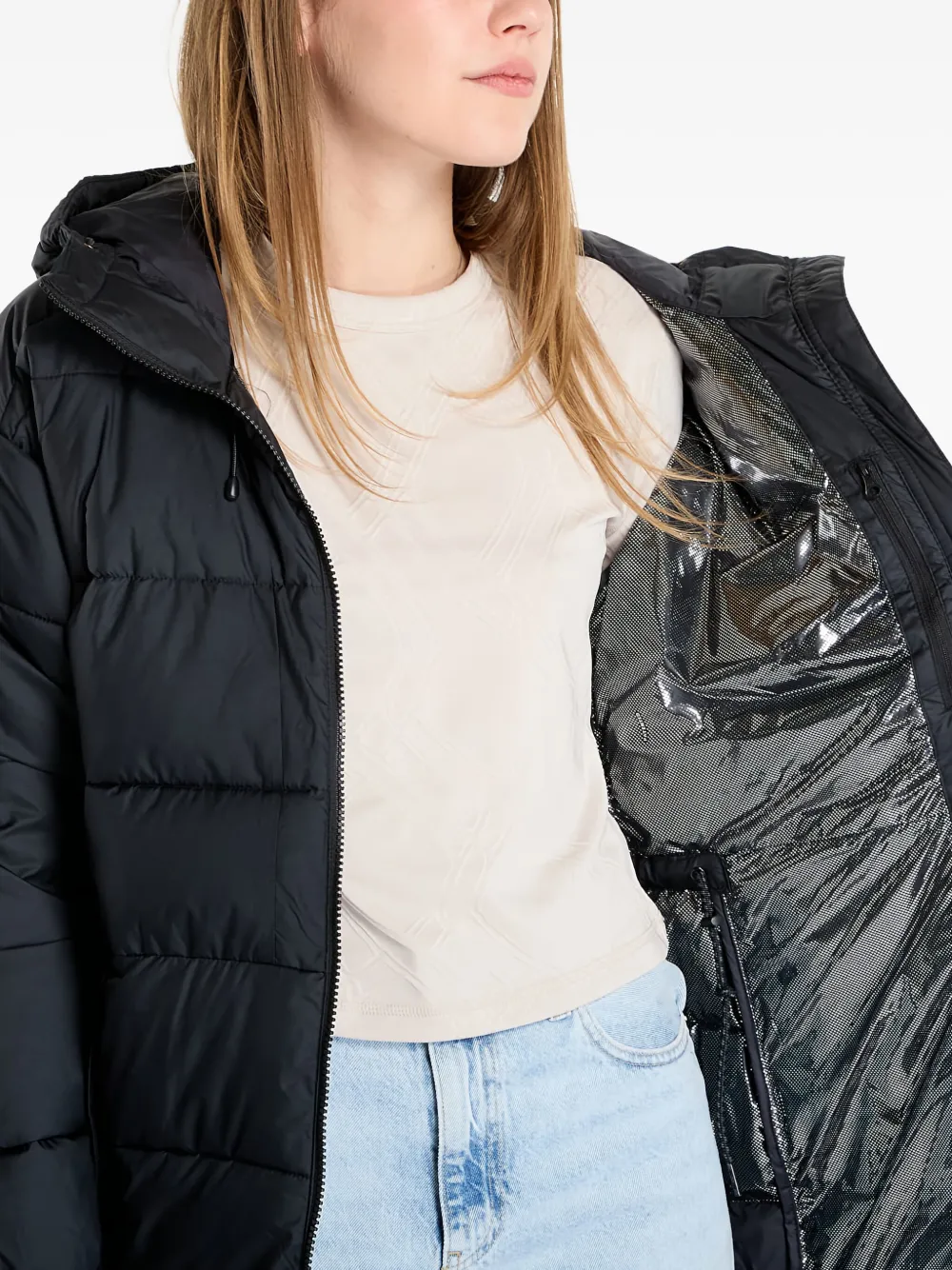 Columbia Pike Lake™ Hooded Long Coat In Blue