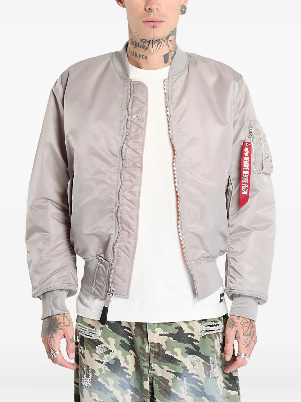 Alpha Industries Heritage zip jacket | Grey | Image 1