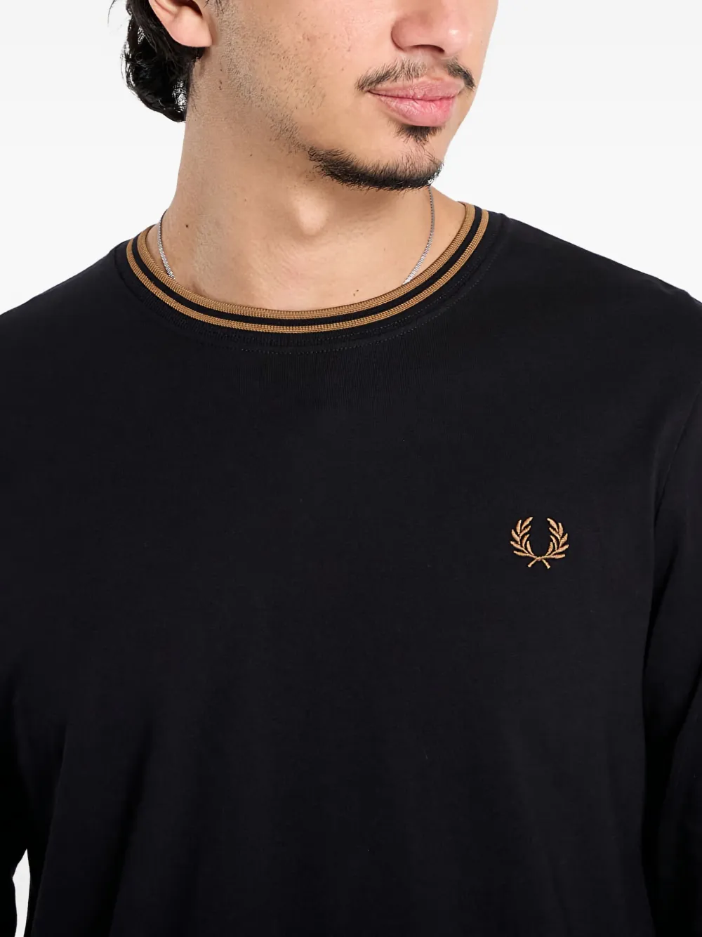 Fred Perry Twin Tipped Long-sleeve T-shirt In Black