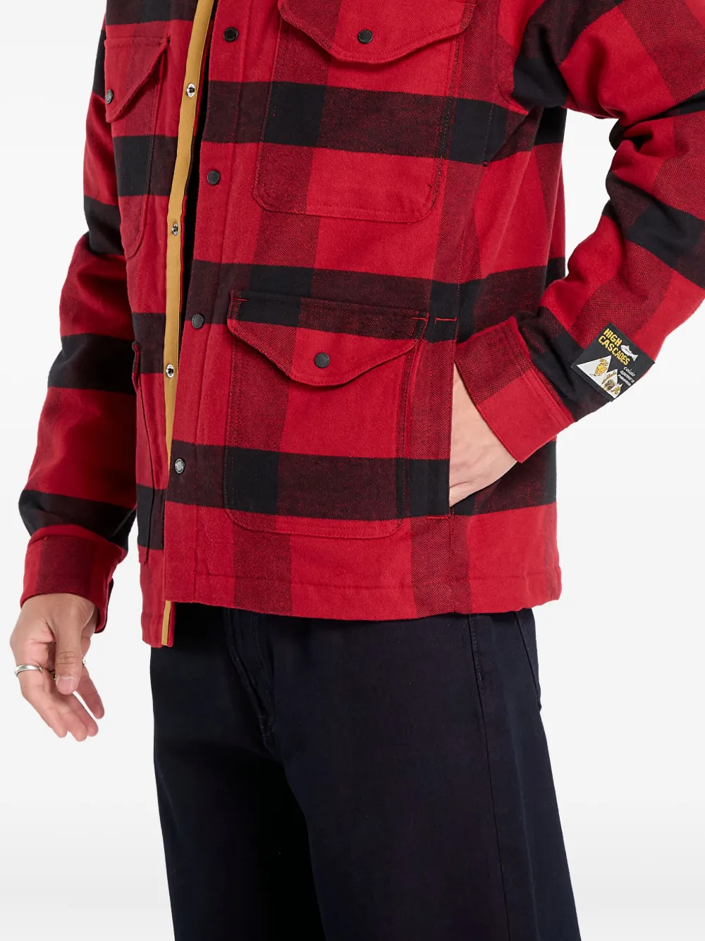 Columbia Cascades™ geruit shirtjack met zak Rood