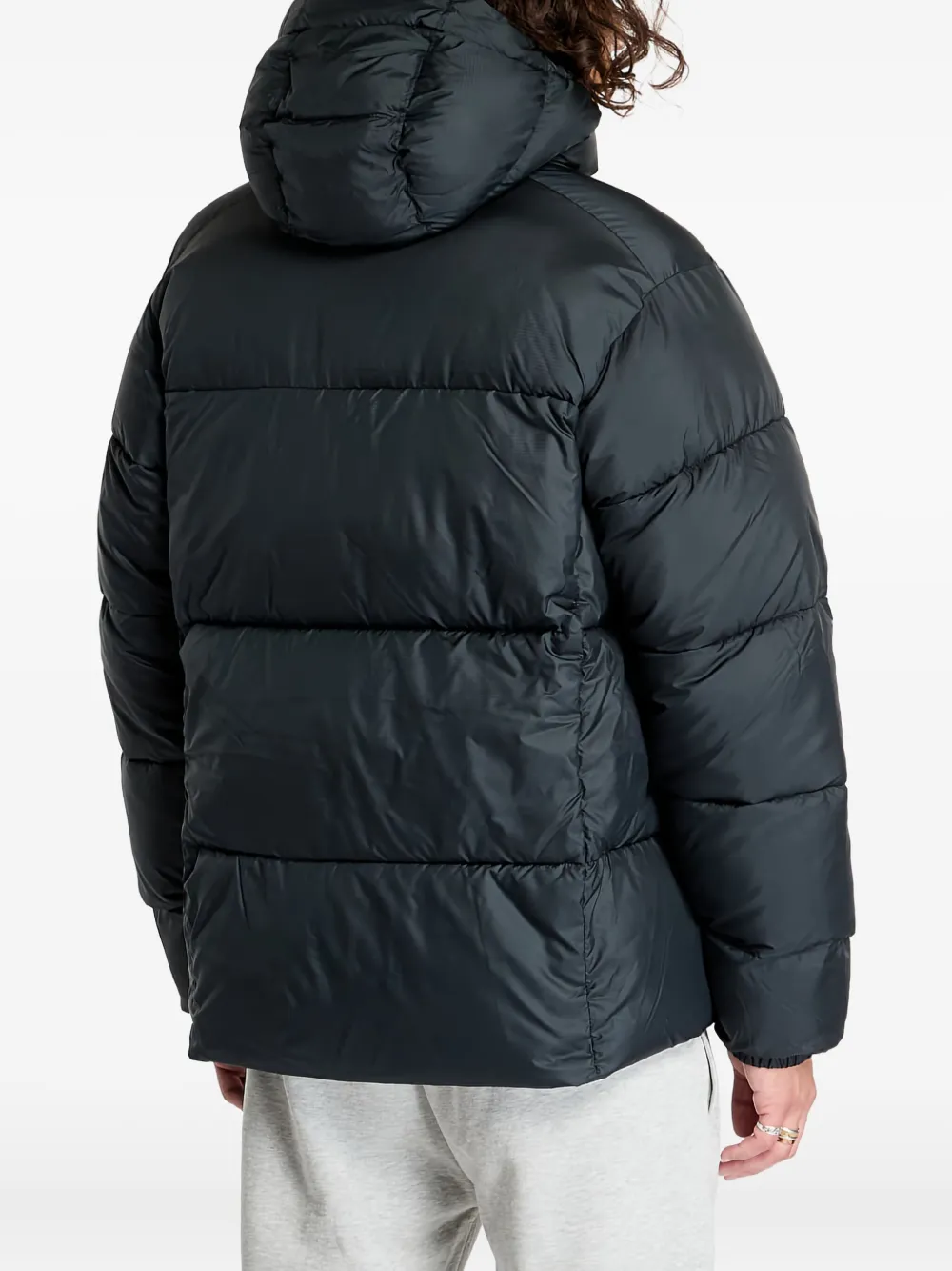 Columbia Gewatteerd jack met logoprint Zwart