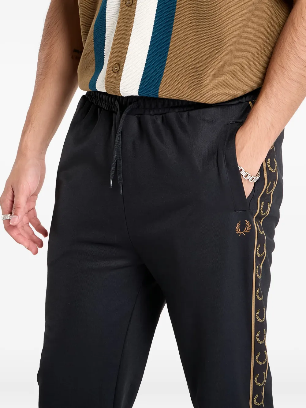 Fred Perry Trainingsbroek met contrasterende band Zwart