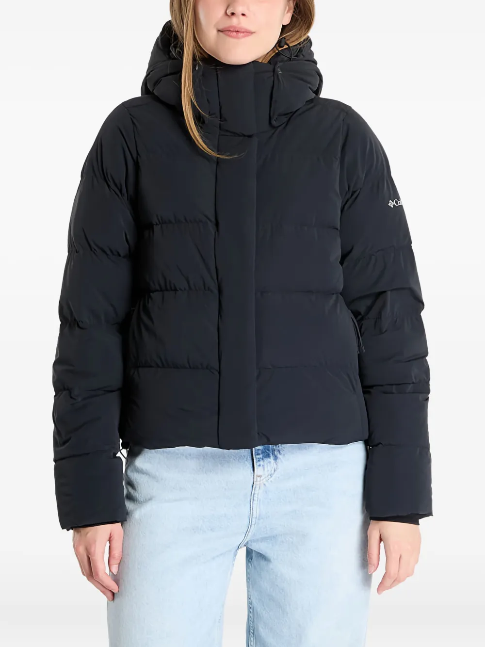 Columbia logo-print padded jacket | Black | Image 1