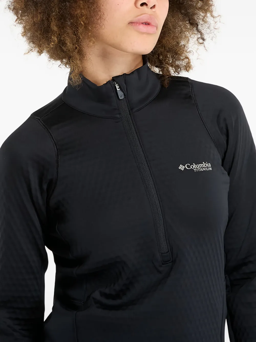 Columbia Crystal Leaf™ Omni-Heat™ Helix jersey met halve rits Zwart