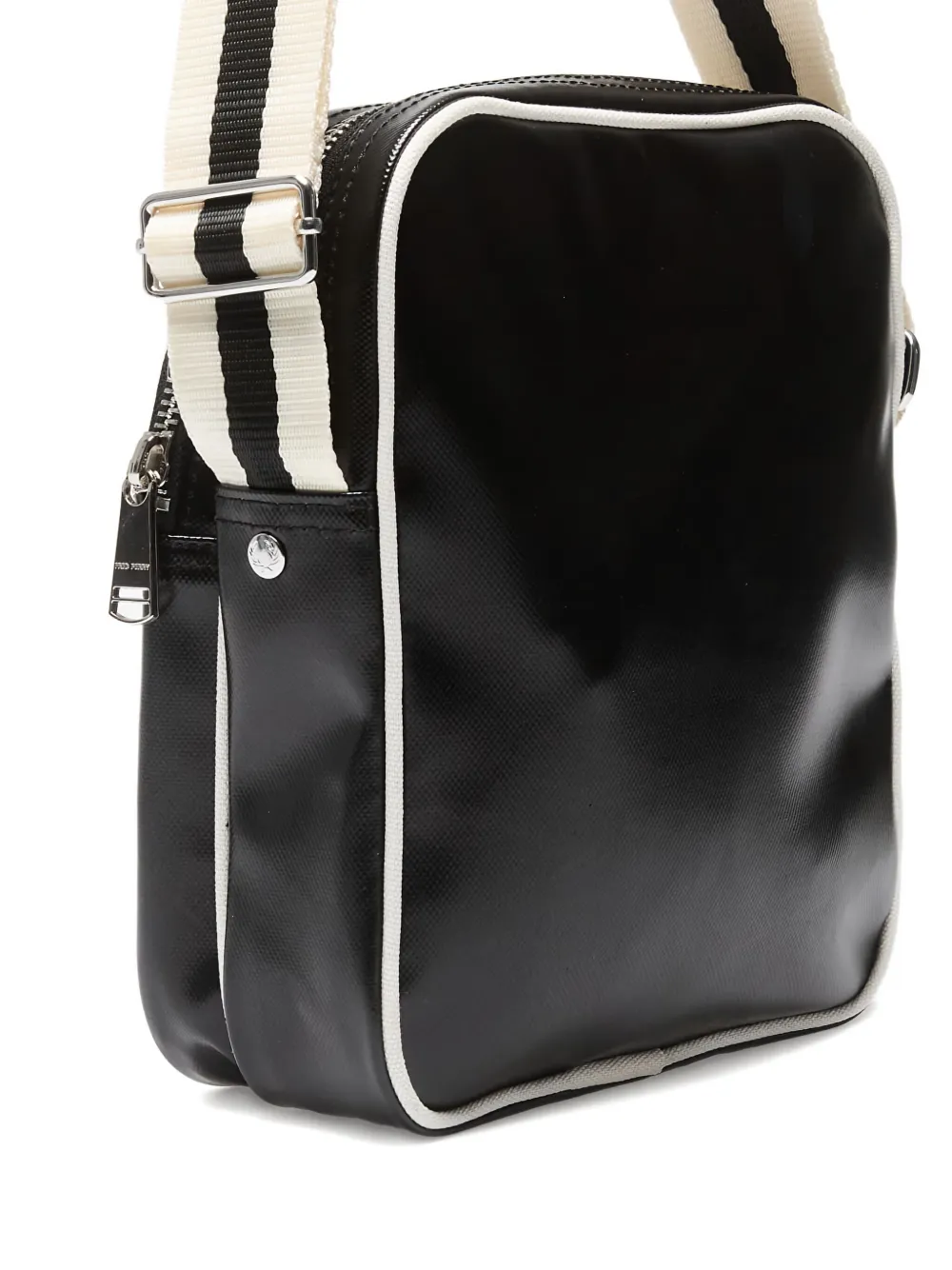 Fred Perry Striped Classic Side Bag In Black