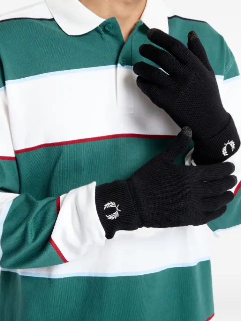 Fred Perry merino-blend gloves