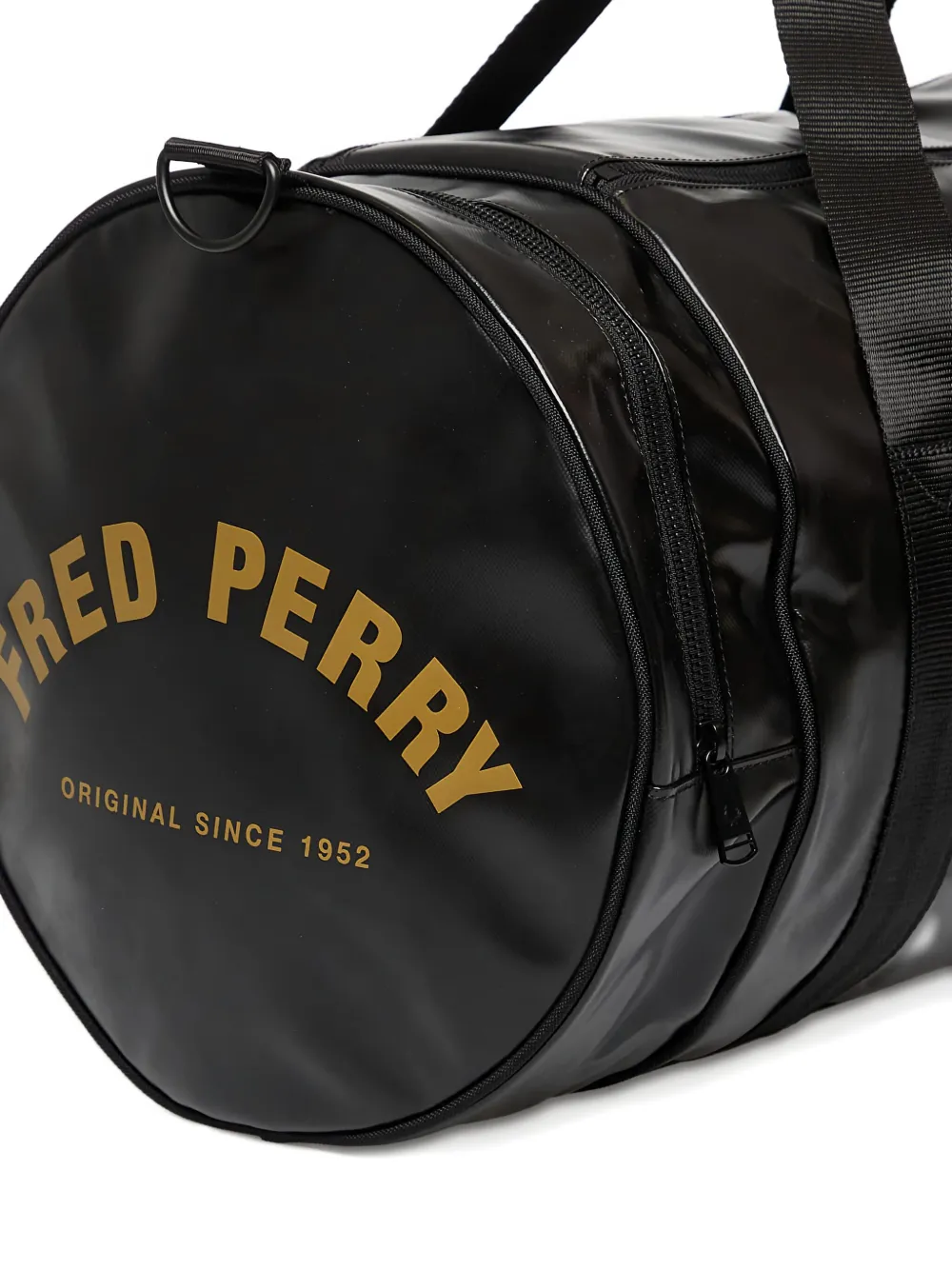 Fred Perry Tonal Large Barrel Bag (35l) In Black
