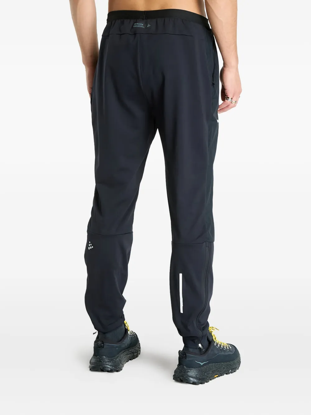 Craft Zip Detail Light Trousers In Black