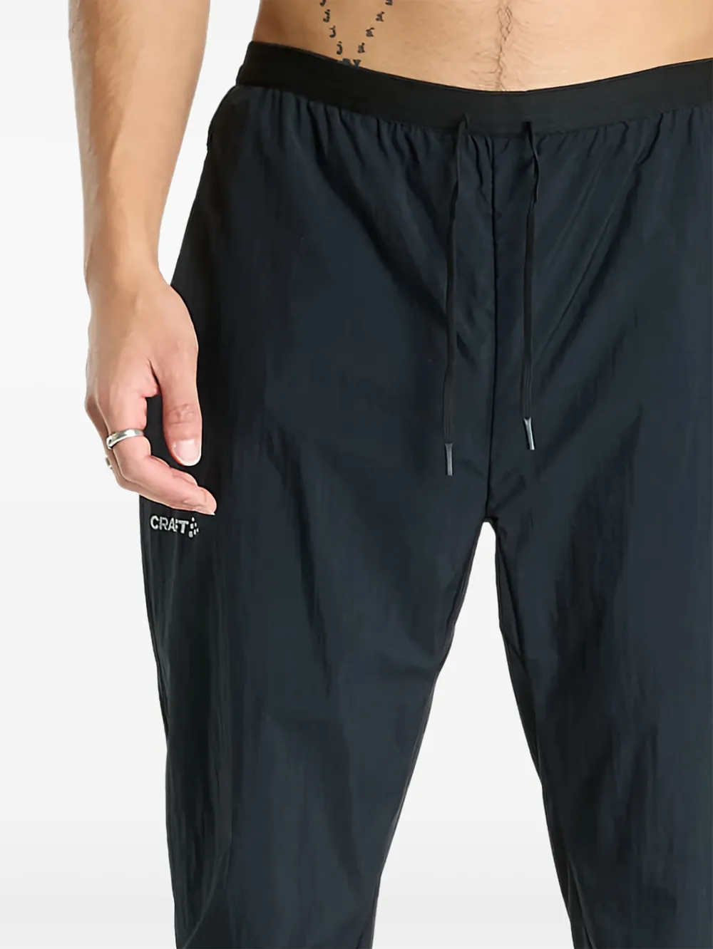 CRAFT Broek met ritsdetail Zwart