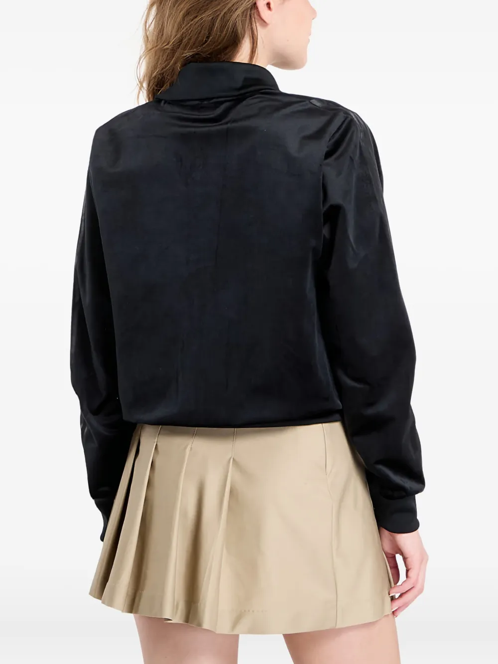 Adidas Originals Velvet Zip-up Track Jacket In Black