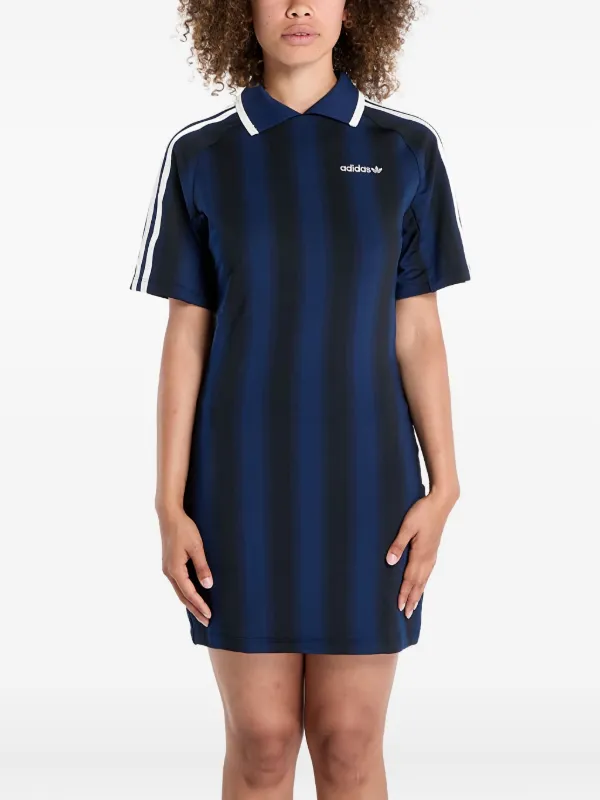 Adidas Striped Mini Dress | Blue | FARFETCH