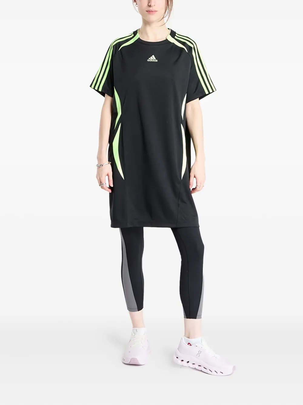 Adidas Originals Teamgeist Adicolor T-shirt Mini Dress In Black