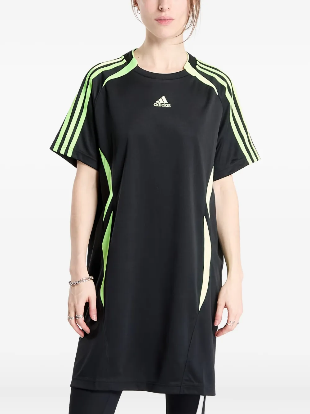 Adidas Originals Teamgeist Adicolor T-shirt Mini Dress In Black