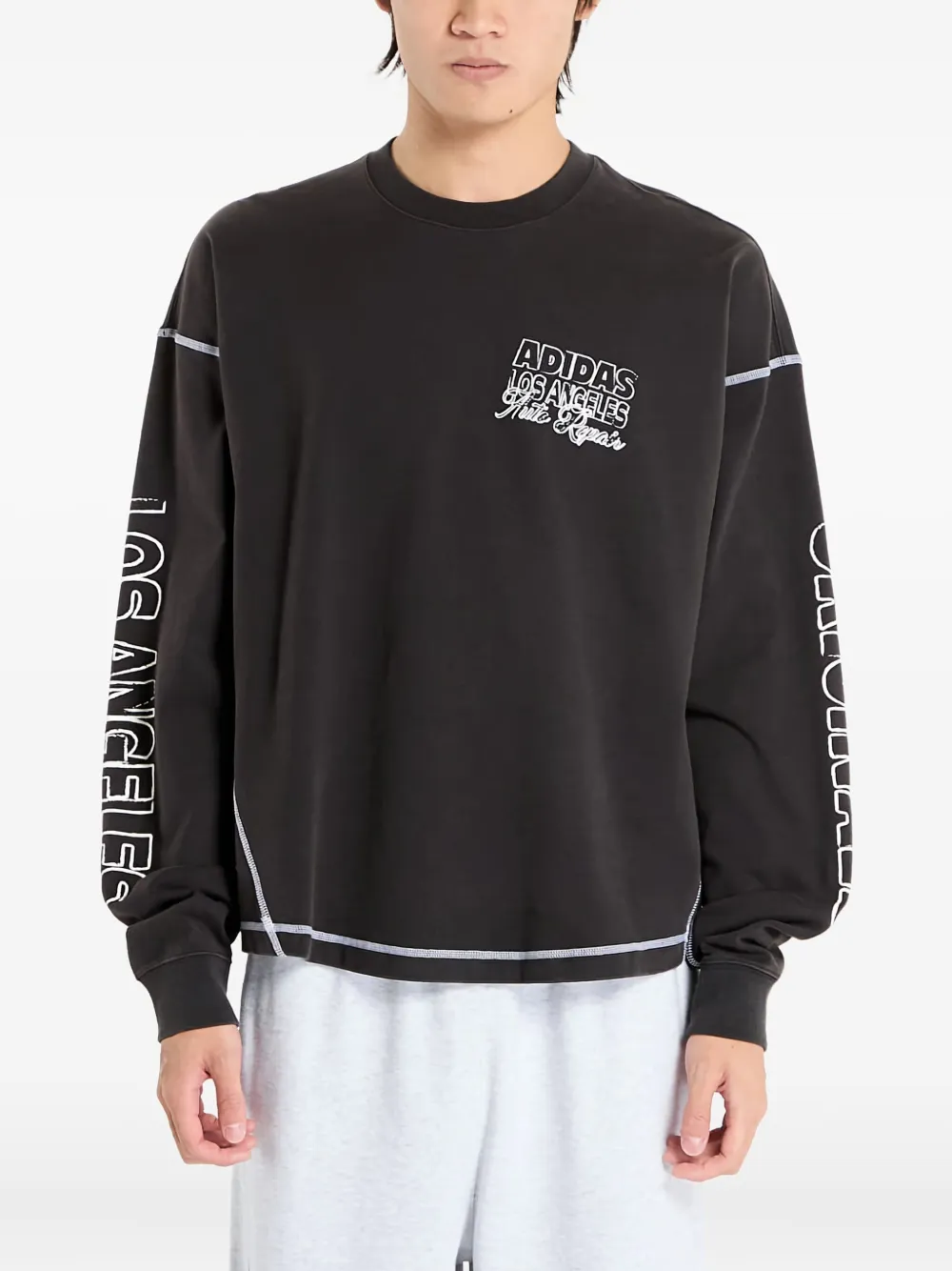 adidas playera manga larga en colaboración con OG LA | negro | Image 1