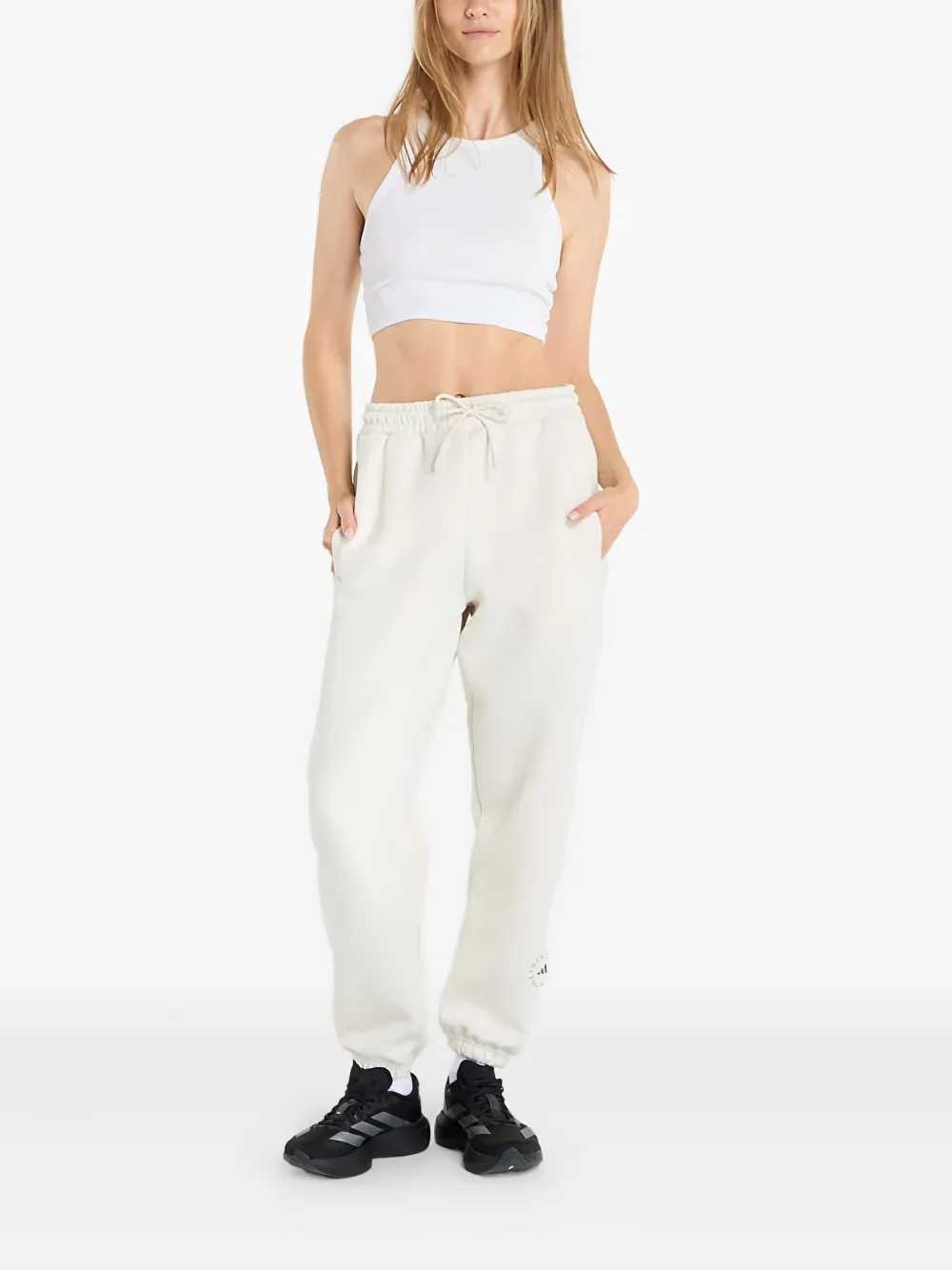 Adidas Originals X Stella Mccartney Drawstring Tracksuit Bottoms In White