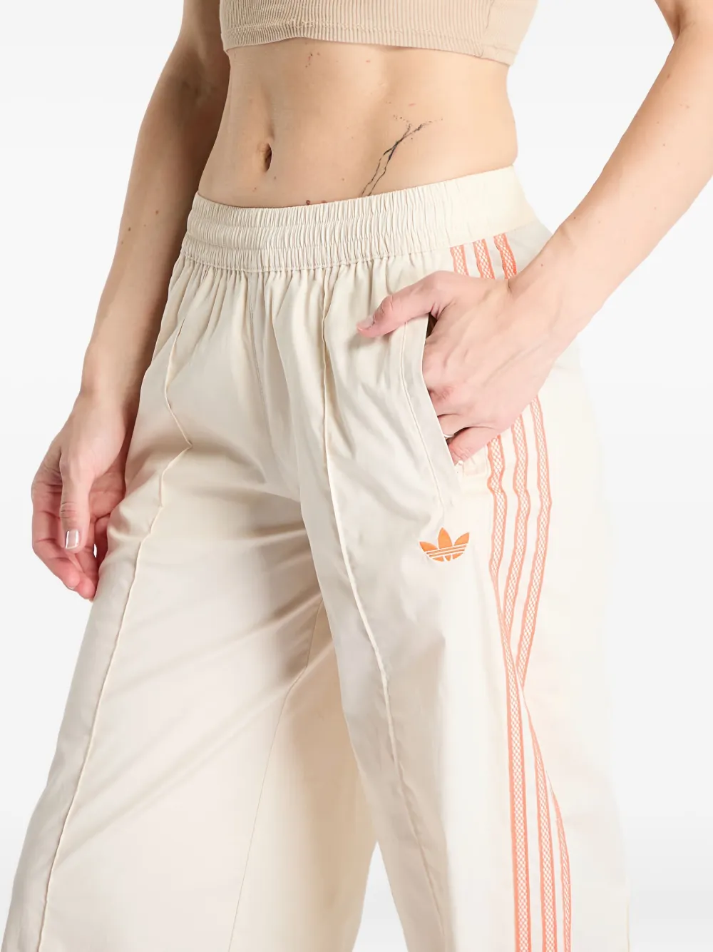 Adidas Originals Summer Glow Stripe Trousers In Neutral