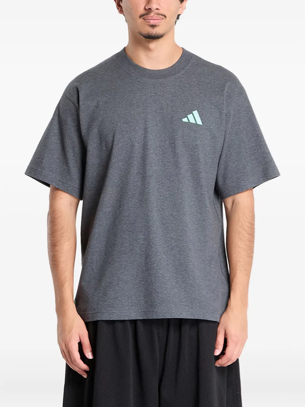 adidas x Mercedes logo-detail T-shirt - Grigio
