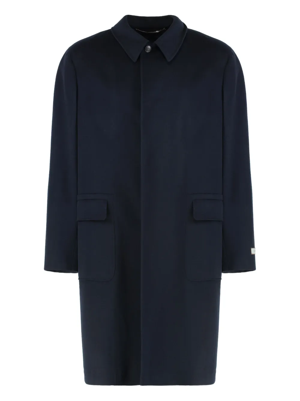 Canali single-breasted wool coat | Blue | Image 1