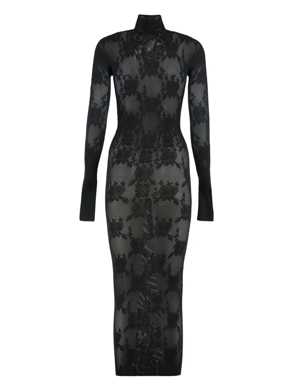 Les Filles D'eva Floral-lace Maxi Dress In Black